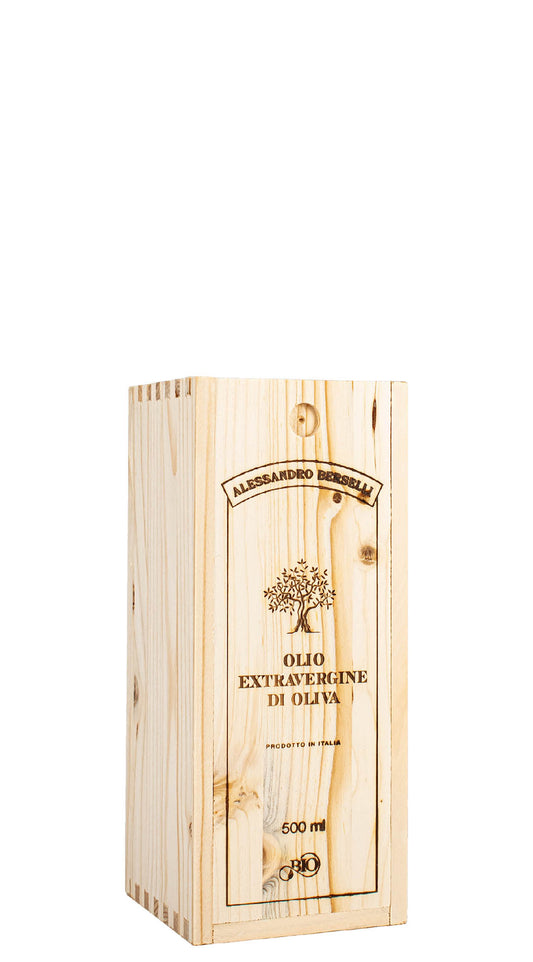 Wooden box for Extra Virgin Olive Oil 500ml - Organic