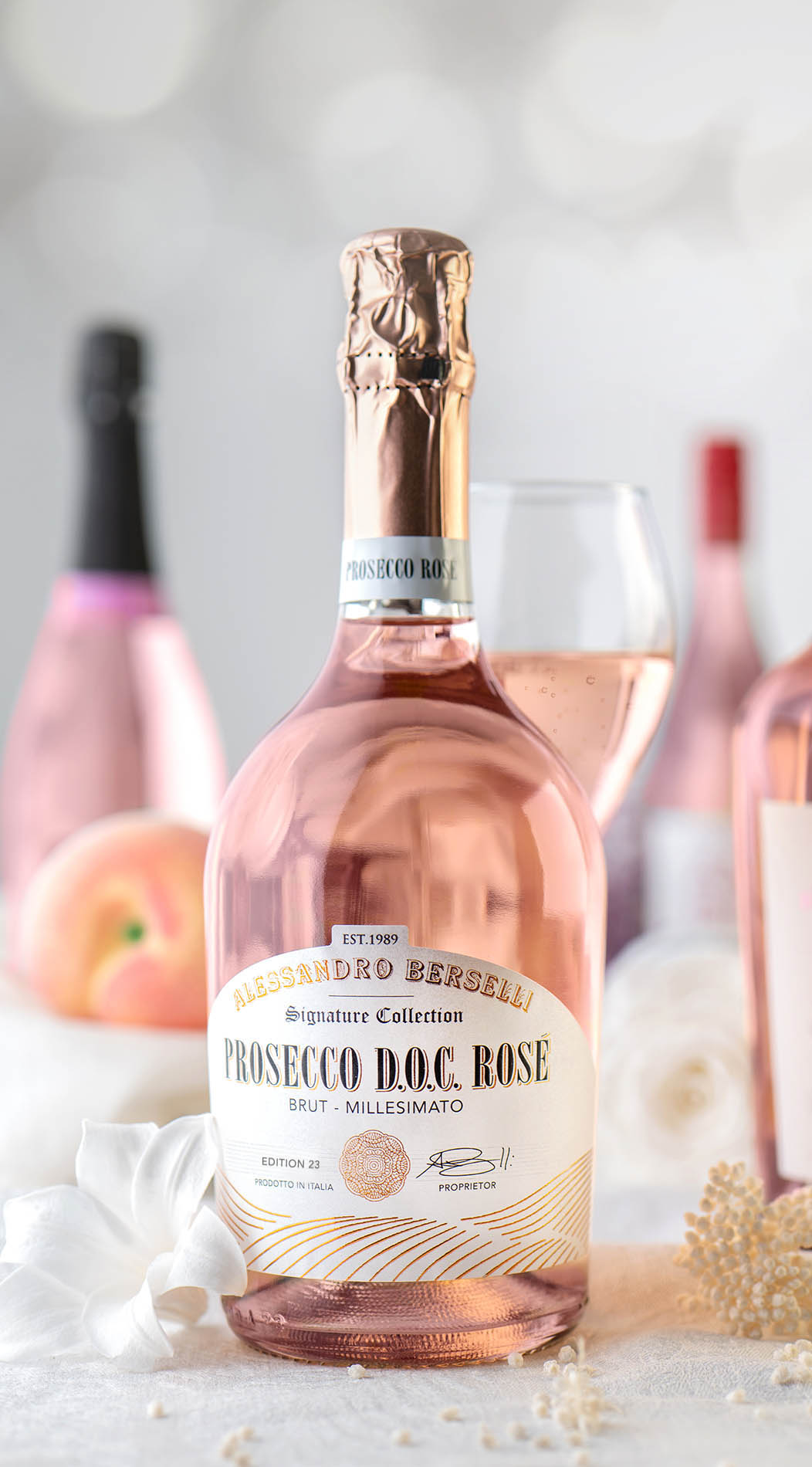 Prosecco D.O.C Rosé Brut Millesimato 2022 - Organic - Berselli Signature –  Squis.it - US